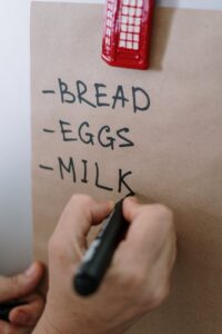 bread hand notes eggs